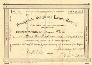 Pennsylvania, Lehigh and Eastern Railroad